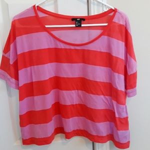 H&M Striped Crop Top